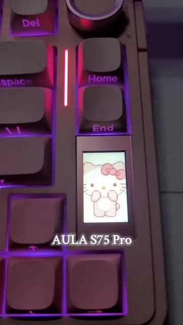 NewAULA S75 Pro @Aula  #Aula #aulas75pro #gamingkeyboard #techtok #pinkkeyboard 