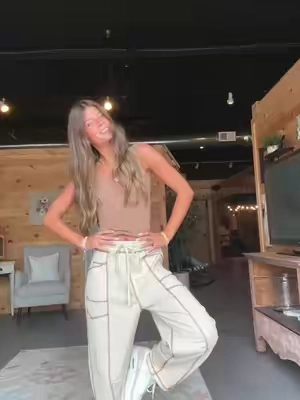 Super cute pants for fall + top is heartbreaker tank from magnoliaboutiqueandgifts! 🤎#fypシ #viral #falloutfit #falloutfitinspo 