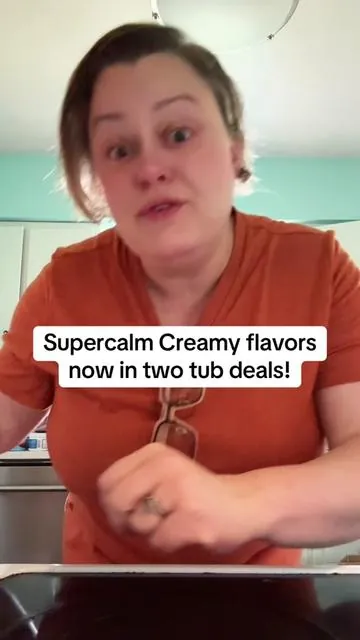 The two tub deals are the best way to get SuperCalm and now they include the strawberries ‘n cream and the orange creamsicle! #supercalm #cortisolbalance #bettersleephack #relaxed #tiktokshoprestock 