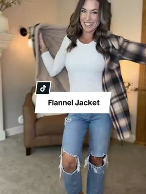 This flannel jacket will go so fast once it gets cold. It’s insanley comfy and great quality! I’m in a size medium and I’m 5’4. Snag it before they are gone! #fallfashion #shacket #womensfashion #tiktokshop #womensjacket 