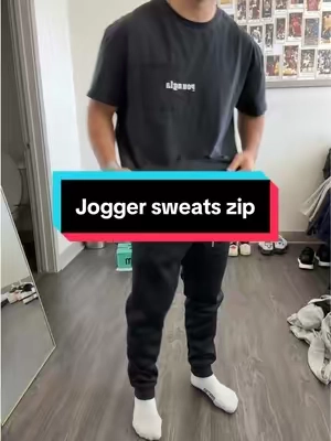 5’8 160 size M #sweatpants #joggers #zipup #fleece #pants