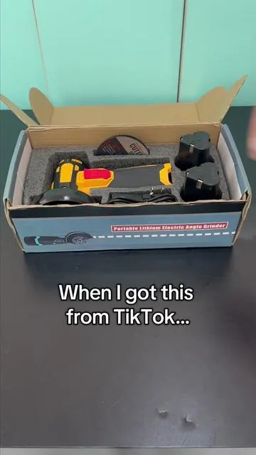 When I got this angle grinder from TikTok#anglegrinder #tools #toolbox #dealsforyoudays #polish 