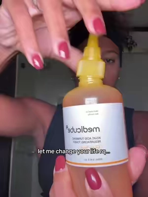Yeah this just changed the game!!! just another option/method of applying your toner, especially helpful if you don’t have or don’t use the cotton pads.  Medicube kojic acid turmeric toner #medicube #kojicacid #turmerictoner #medicubeskincare #skincaretips 