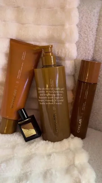 the Cyklar Vanilla Verve Essential Set is the vanilla girl essential you’ll never get enough of!🍂✨🤎 @CYKLAR #cyklar #vanillaverve #cyklarreview #vanillagirl #vanillafallscents 