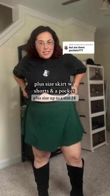 Replying to @gretchen this skirt does in fact have pockets!  #skirtoutfits #curvyfashion #plussizefashion #TikTokShopFallDealsForYou #tiktokshopcreatorpicks 