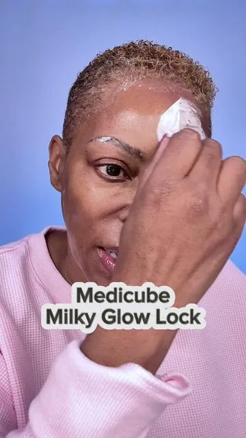 Glass Skin in 20 min? YES Please! @medicube global  #medicube #glassskin #milkyglowlockcollagenduo #tiktokmademebuyit #over50skincare 