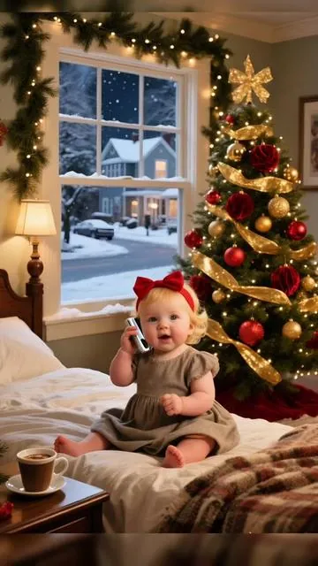 Baby: Mom, the Christmas tree you set up is so beautiful.🎄✨ #Baby #christmas #babylove #foryou #Tiktokmademebuyit 