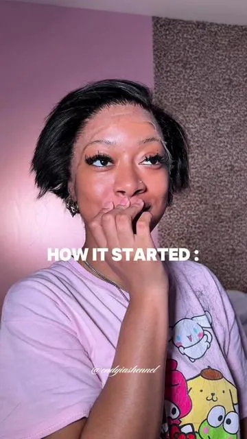 Idkkk I think the hair cut was worth it 🥰🤭 I wanted a lil finger wave situation  Hair Details 🎀⤵️: -13x6 HD lace frontal wig  -made with 2 bundles of Burmese virgin hair that was 8 inches  I shop ALL of my hair directly from my hair vendor! Where I get : •Wholesale pricing (NO middle man/ big hair company fees) •True HD lace •Bundles that are TRUE to length  •FAST SHIPPING  I do sell my EXACT hair vendor (for UNDER $100 🤭) not only for the girl who wants to start hair businesses but also for the girls who just want quality hair!  #pixiecut #pixiecutwigs #pixiecuthairstyle #wiginstall #wigstyling 