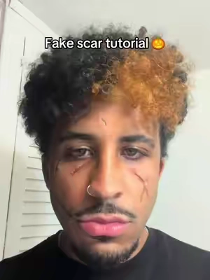 Get ready for Halloween!🎃 #halloween #halloweencostume #scars #SCarface #scarmakeup