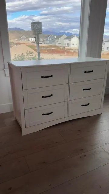 Perfect wooden dresser! #dresser #homefinds #furniture #falldealsforyoudays #tiktokshopcreatorpicks 