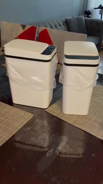 2 Pack 2.2 Gallon Bathroom Trash Cans With Lid Touchless Automatic Motion Sensor Small Slim Garbage Can, Smart Electric Narrow Waterproof Garbage Bin For Bedroom Office Kitchen, Kitchen, Bathroom,Home, Household Suppliers #2pack #trash #can #touch #automatic 