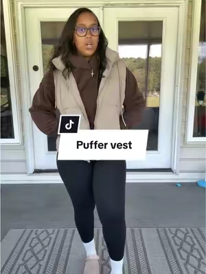 A puffer vest is essential and everyone’s wardrobe for the fall #puffervest #vest #falljacket #fall #tiktokshopfalldealsforyou 