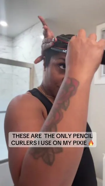 I’ve been using these for YEARS!! They are hands down my FAVORITE pencil curlers! I get a perfect pixie EVERYTIME!! @Terviiix #pixiecut #pixie #shorthair #tiktokshoprestock 