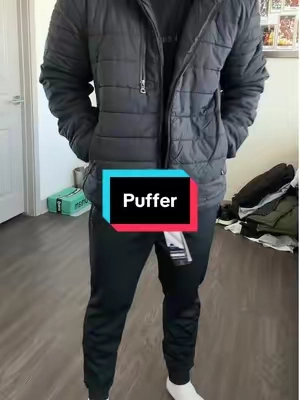 5’8 160 size M #pufferjacket #puffer #zipup #sherpa #hooded