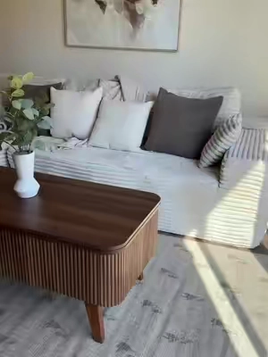 Gorgeous MCM coffee table that folds for storage! Jump on this deal #mcm #affordablefurniture #coffeetable 