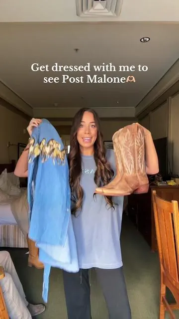 Spoiler alert @Post Malone got cancelled bc of weather and we’re hoping he surprises us today @RedWest Country Festival 😂 #countrymusicfestival #countryconcertoutfit #cowgirlboots #tiktokshopoutfit #redwest 