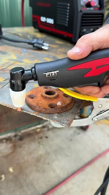 Yeswelder Cut 50DS HF 50Amp plasma cutter is one nice metal cutting machine.  It requires an air compressor. It can be ran on 120v but runs at full capacity on 240v. It will cut various metals up to 1/2” thick.  Very clean cuts! Very thin cutting path makes it excellent for crafts. #craftideas #plasmacutting #crafts #gifts #welding @smiles_by_amy @its_weldgirl 