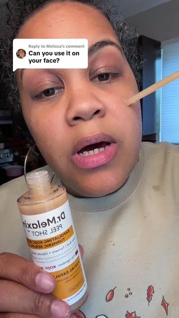 Replying to @Melissa I get this question a lot! I left the face and the body one on this video for yall to grab up! This stuff WORKS!!! #drmelaxin #drmelaxinpeelshot #hyperpigmentation #darkspots #exfoliateyourskin 