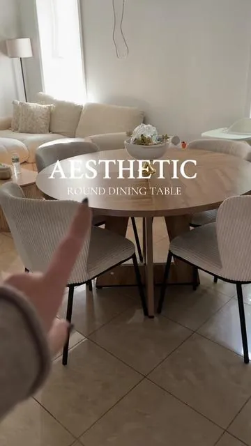 The most aesthetic + budget friendly dining table 🤎🧺 + #rounddiningtable #diningtablewithstorage #tiktokshopfinds #tiktokmademebuyit #smallspacefurniture #spacefriendlyfinds #homeupgradeideas #diningroomgoals #multifunctionalfurniture #apartmentfriendly #storagetable #modernhomefinds #kitchenfurnituregoals #interiordecorfinds #homeessentials @Tribesigns 
