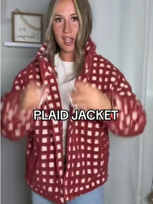 I love this jacket, it has so much flavor ❤️ #jacket #tiktokshopcreatorpicks #falldealsforyou #coat #plaid 