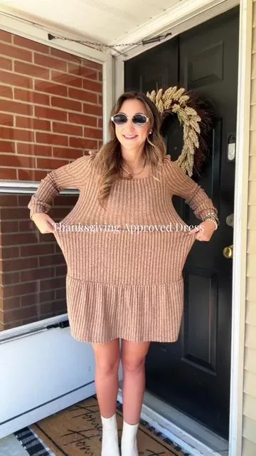 Literally the perfect fall dress and so perfect for Thanksgiving! 

#falldresses #thanksgivingoutfit #sweaterdress #fallfashion #tiktokshopcreatorpicks 