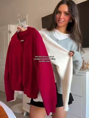 The fit of these is what sold me #3pack #cardigan #fallfashion #falldealsforyou #tiktokshopcreatorpicks 