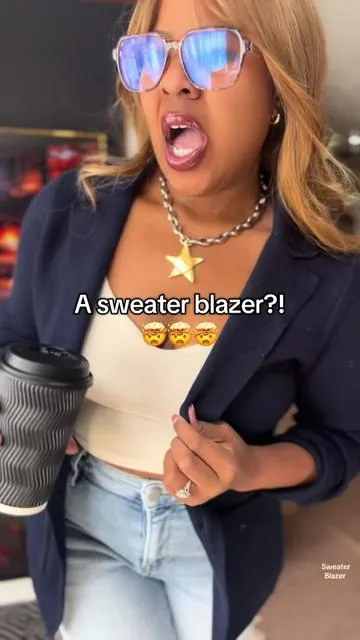 Sweater blazer #tiktokshopcreatorpicks #sweaterblazer #blazer #officewear #officestyle 
