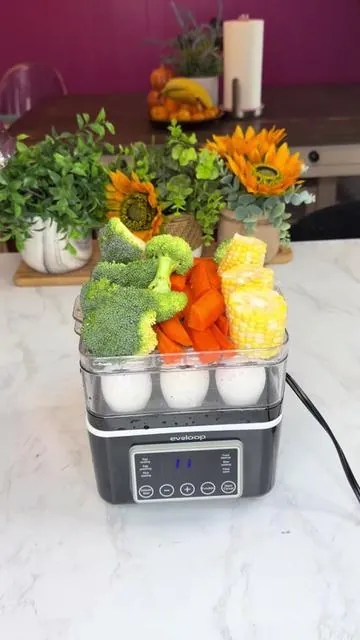 Verduras y huevos al vapor 🥕🥦🥔🌽🥚                                  -                                                  -                                                  -                                                        -                                                                                           - #verduras #vapor #comidasana #food 