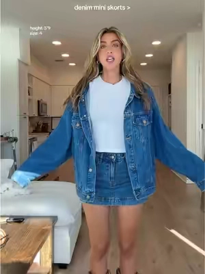 fave denim mini skort!!