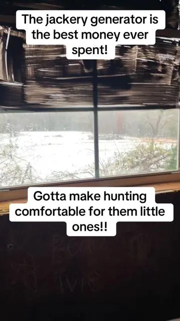 These little generators are Best money ever spent! Even on my out of state hunts I use them to power my heated blankets lol #jackery #coldweather #buynow #outdoors #hunting 