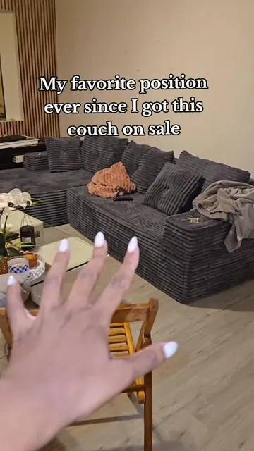 this sectional couch on TikTok exactly what I needed for my small living room #couch #sectionalcouch 