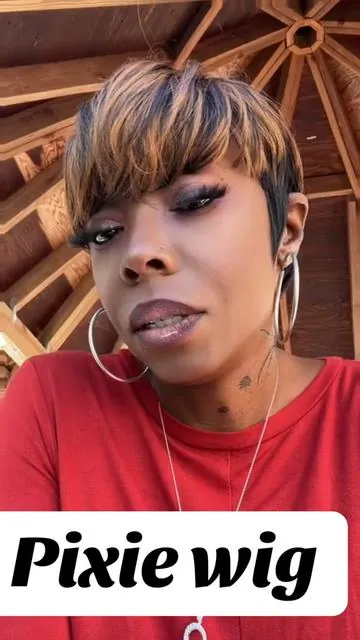 ShowReal Short Pixie Cut Wig for Beautiful women .#pixiewig #shorthair #WigReview #realreviewswithdenise #WigInstall 