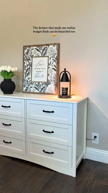 The most beautiful and affordable  dresser on tiktok shop! Also comes in black; link is in the video! @Gizoon Furniture  #dresser #6drawerdresser #affordabledresser #budgetfriendly #tiktokshopcreatorpicks 