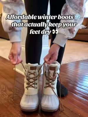 Why spend $100+ when these do it all for a fraction of the price? Waterproof, warm, and so comfy ❄️🤎 #WinterFinds #AffordableFashion #CozySeason #TikTokMadeMeBuyIt #WinterStyle