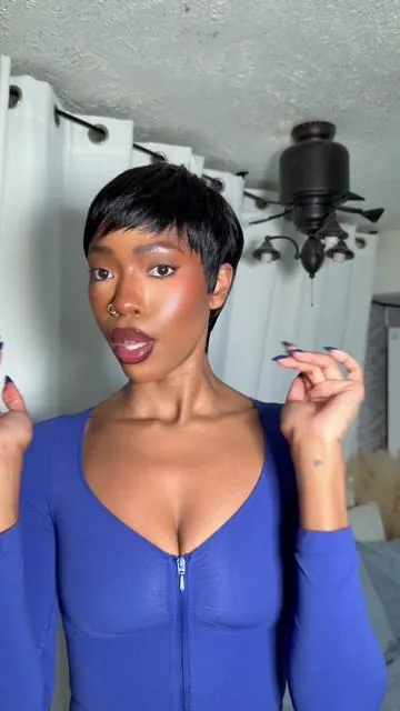 Pixie Cut wigs are my favorite #pixiecut #pixiecutwig #humanhairwig #pixiecutblackwomen 