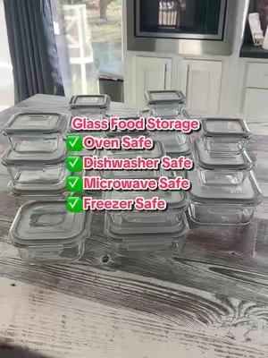 This is your sign to make the switch from plastic to glass food storage containers #foodstorage #mealprepcontainers #glasstupperware #tiktokshopblackfriday 