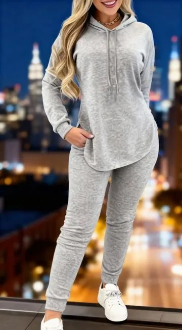 Women's Hooded Long Sleeve Drawstring Top & Casual Loose Pants Set, 2 Piece for Spring & Fall, Comfortable Daily Wear #TikTokShopBlackFriday #TikTokShopCyberMonday #spotlightfinds #ootd/  #clothing  