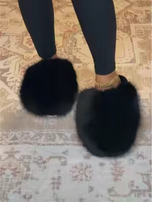 Why be basic when you can be extra ✨ #fluffyslippers #slippers #furslippers #tiktokshopblackfriday #tiktokshopcreatorpicks 