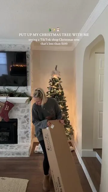 put up my new Christmas tree with me from TikTok shop! 🎄 #christmastree #tiktokshopblackfriday #tiktokshopcybermonday #vlog #christmasdecor 