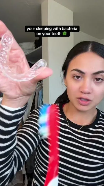 easiest way to get a great clean!! #retainer #oralhealth #cavities #mouthguard #clean 