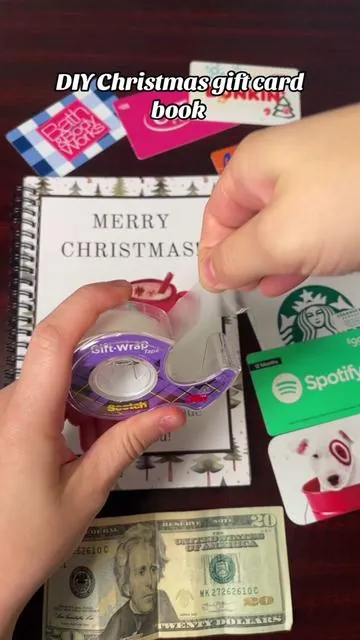 If you’re wanting to give a more practical gift this year, these DIY Christmas gift card books are perfect! #tiktokshopblackfriday #tiktokshopcybermonday #christmasgiftcardbook #christmasgiftideas #giftcardholder 