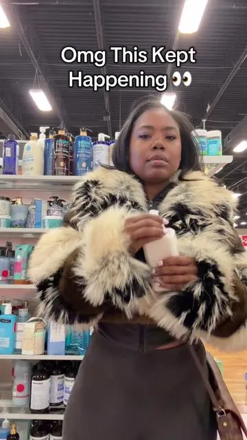This faux fur coat is a literal show stopper