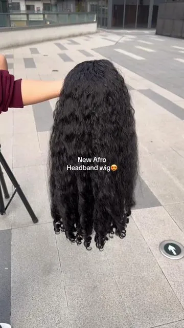 Headband with curly in the end Wig🛒🛒🛒#wig #blackfriday #wearandgowigs #tiktokshop #headbandwig 