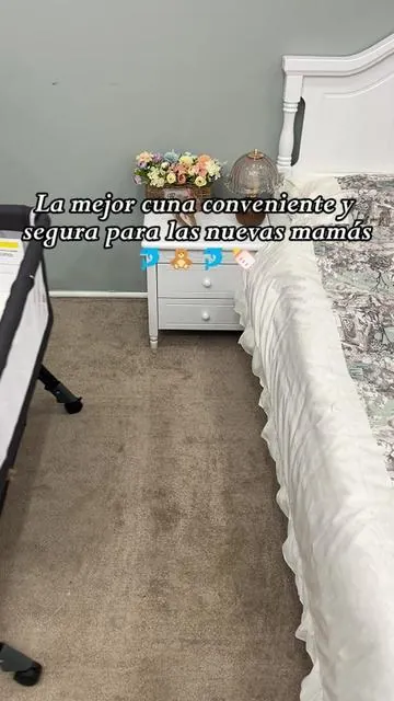 Diseñada para la seguridad y la comodidad, esta cuna lateral cuenta con una estructura triangular estable y una base extra ancha. La malla en ambos lados maximiza la transpirabilidad, creando un espacio de sueño seguro para tu bebé.#crib #tiktokshopblackfriday #babylove #newmom #family 
