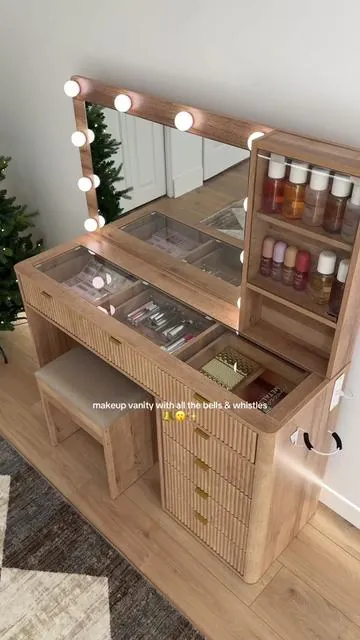 What more could a girl need? 💘 #makeupvanity #vanity #tiktokshopcreatorpicks #tiktokshopblackfriday #tiktokshopcybermonday 