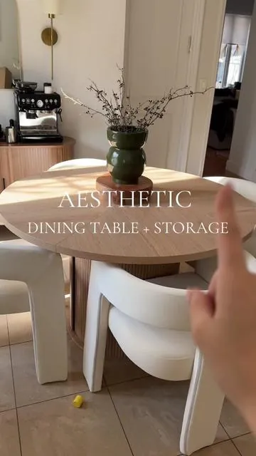 The most aesthetic + budget friendly dining table with extra storage 🙌🏻 UNDER $200?? #budgetfriendlyfinds #kitchenfurniture #homedecorfinds #homeessentials #Home #homedecor #diningtable #homeimprovement #blackfriday #blackfridaydeals @GiraTree 