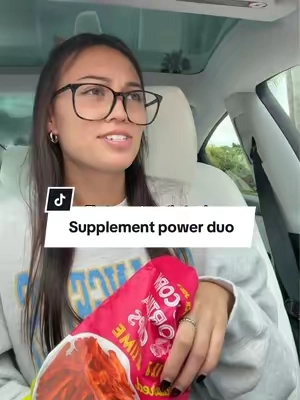 The happy thriving sister takes her daily supplements in yummy drink form  