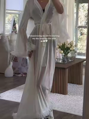 ps it’s on sale for Black Friday 🤍🦢☁️ (wearing small in white) @Floerns #nightgown #romanticizeyourlife #robe #tiktokshopblackfriday #aestheticoutfits 