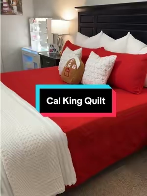 Loving this gorgeous quilt!! Size up to the cal king if you want more length on the sides!  #bedding #beddingset #quilt #quiltset #comforter 
