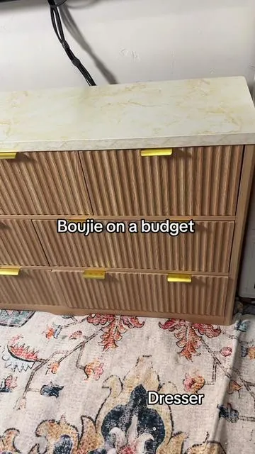 This dressser looks way more expensive than it is! It me of the better quality dressers I’ve found on TT shop.  #dresser #boujieonabudget #homedecor #tiktokshopcreatorpicks #tiktokshopblackfriday 